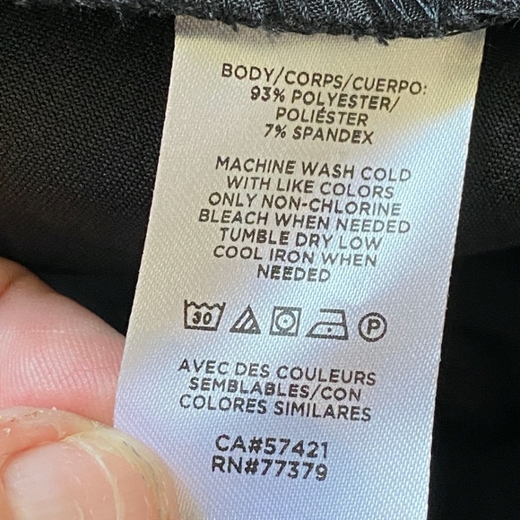 Ann Taylor High Rise The Belted Ankle Black Pants - Picture 5 of 5